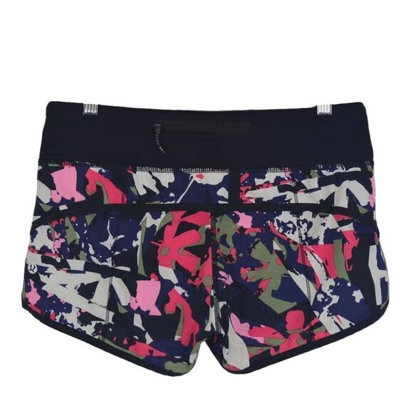 lululemon Run: Speed Shorts 2.5" Size 4 in Pop Cut Boom Juice Multi - Picture 1 of 5